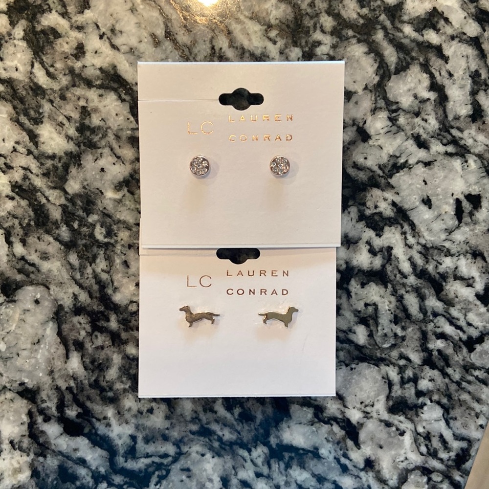 Two pair of Lauren Conrad stud earrings